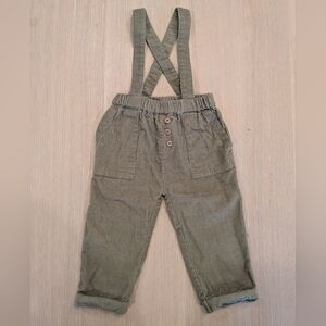 Chic Olive Green Kids Overalls